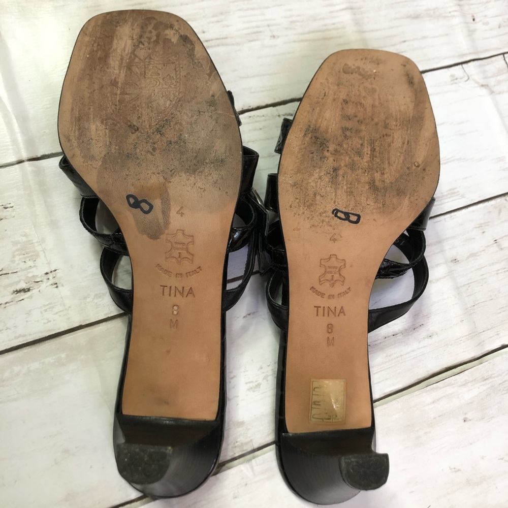 Brighton Tina Strappy Heeled Sandals Black 8M - Picture 3 of 8